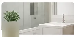 Spotless bathroom after a deep cleaning